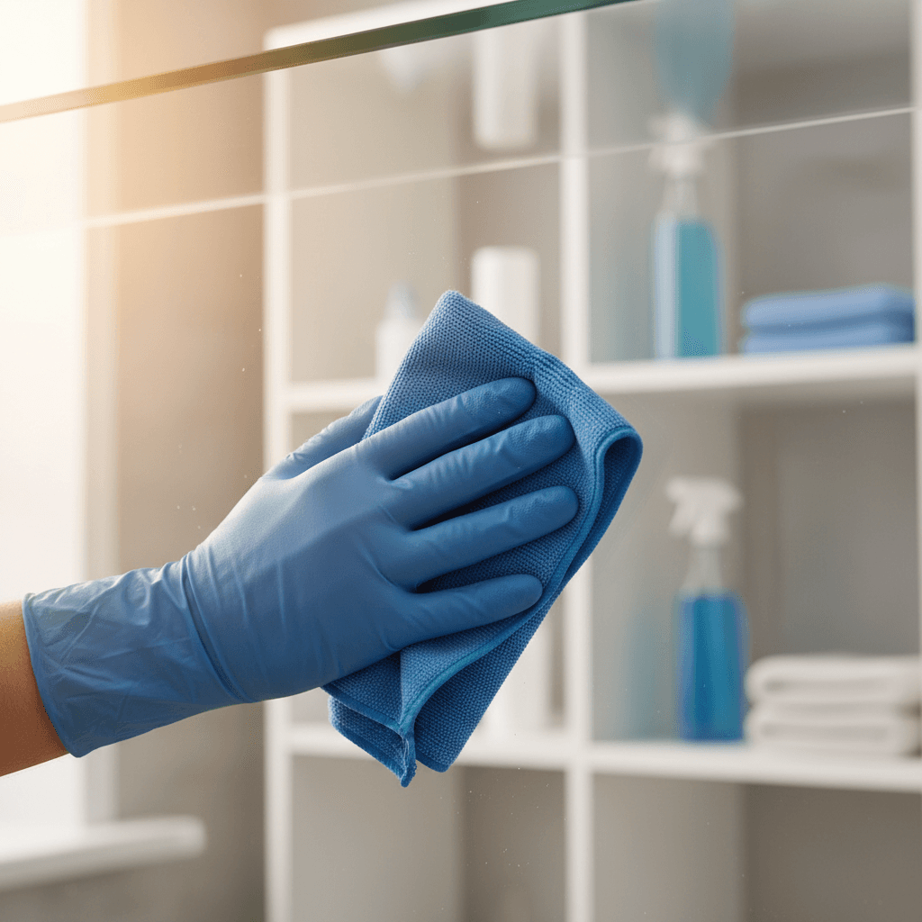 Deep cleaning service close-up