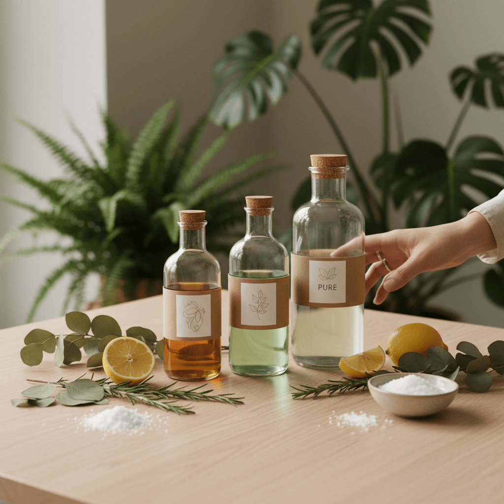 Eco-friendly cleaning products and natural ingredients